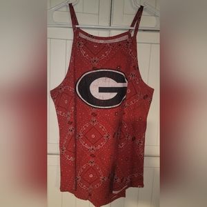 Red Georgia Bulldogs Tank Top